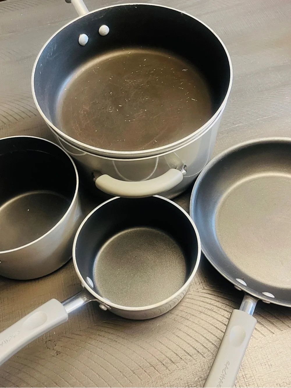 Rachael Ray Silver/Gray Cookware Saucepan Set - 5 piece